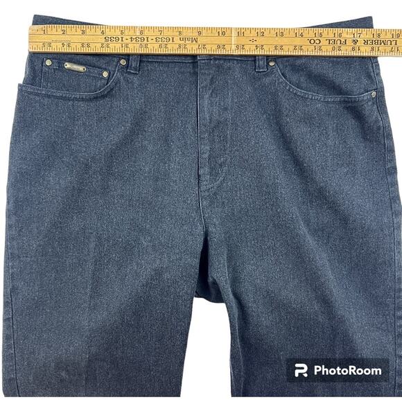 Ralph Lauren Jeans Co. Womens 16 Charcoal Gray Denim Straight Fit - Picture 8 of 9